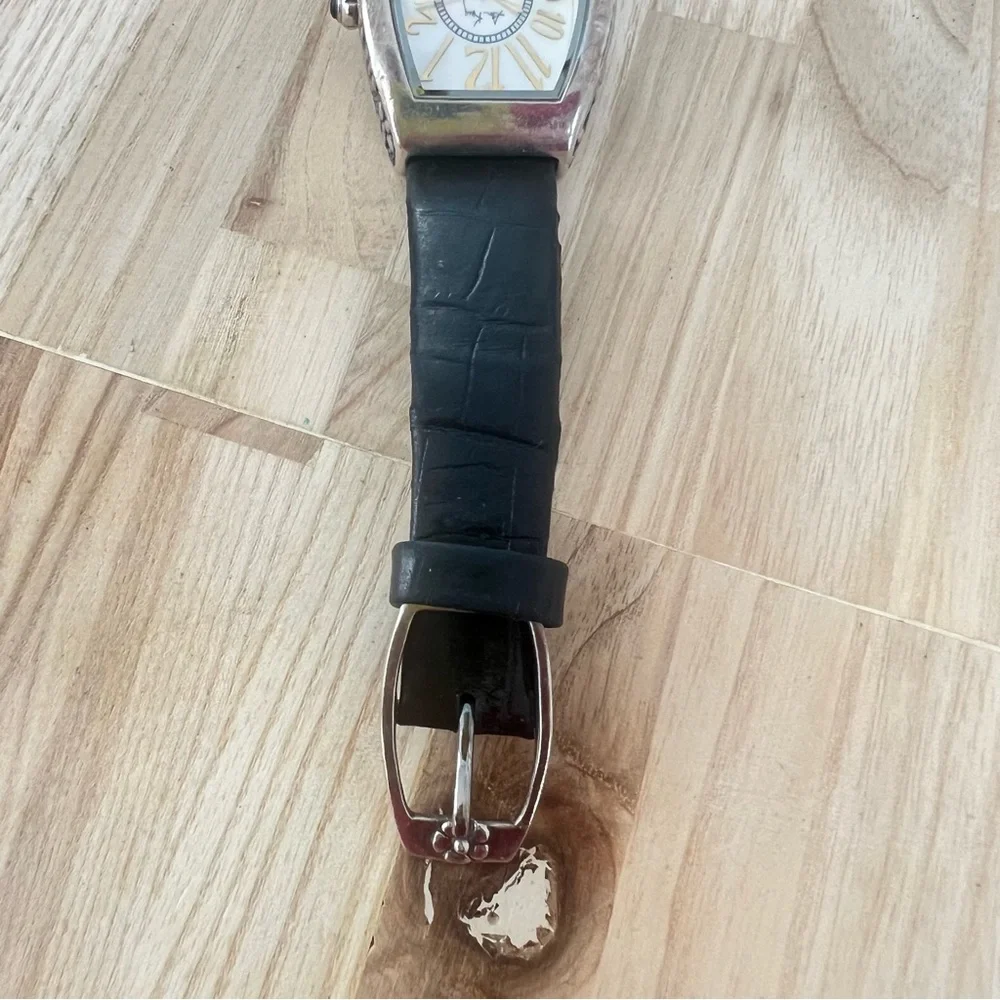 Ann King embrace ladies Curvex Sterling silver dress watch NEW BATTERY